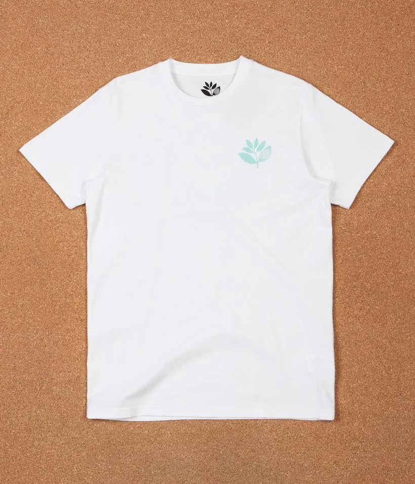 Magenta Plant T-Shirt - White