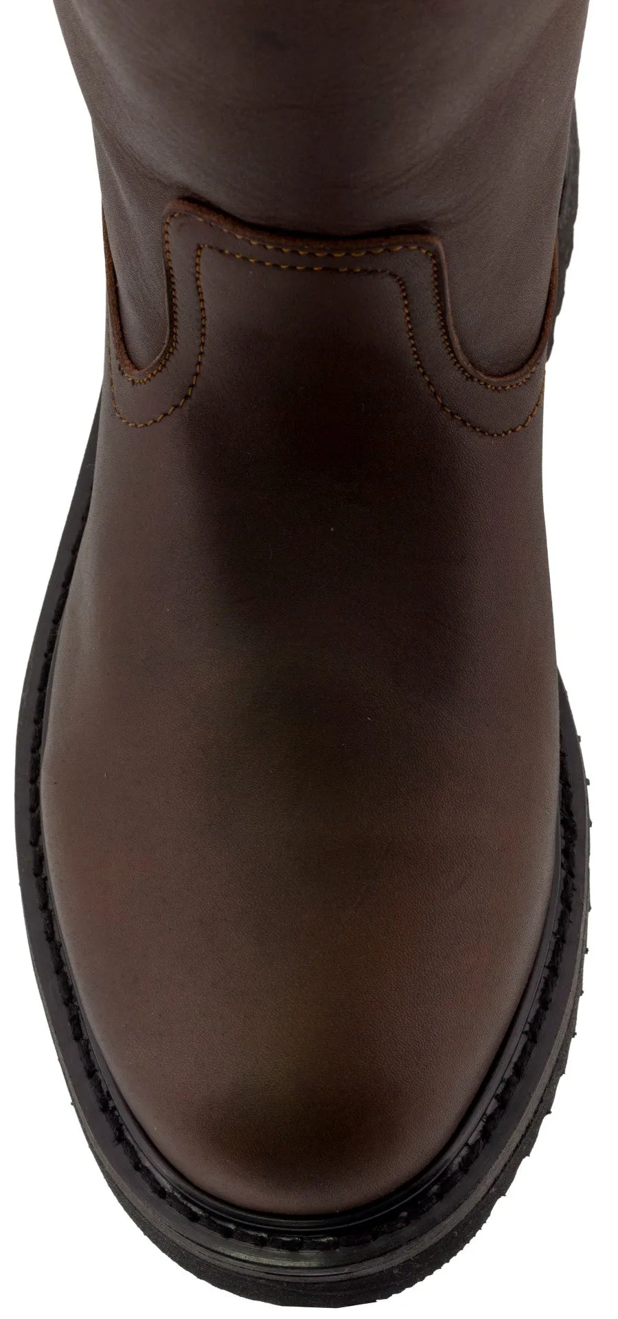 Men's 700HU2 Rustic Brown Leather Oil Resistant Work Boots Rubber Sole