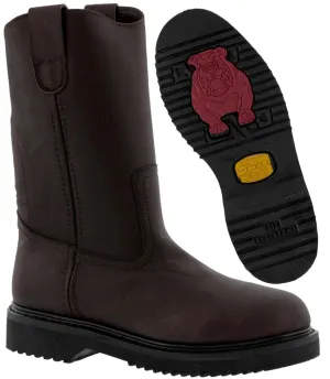 Men's 700HU2 Rustic Brown Leather Oil Resistant Work Boots Rubber Sole