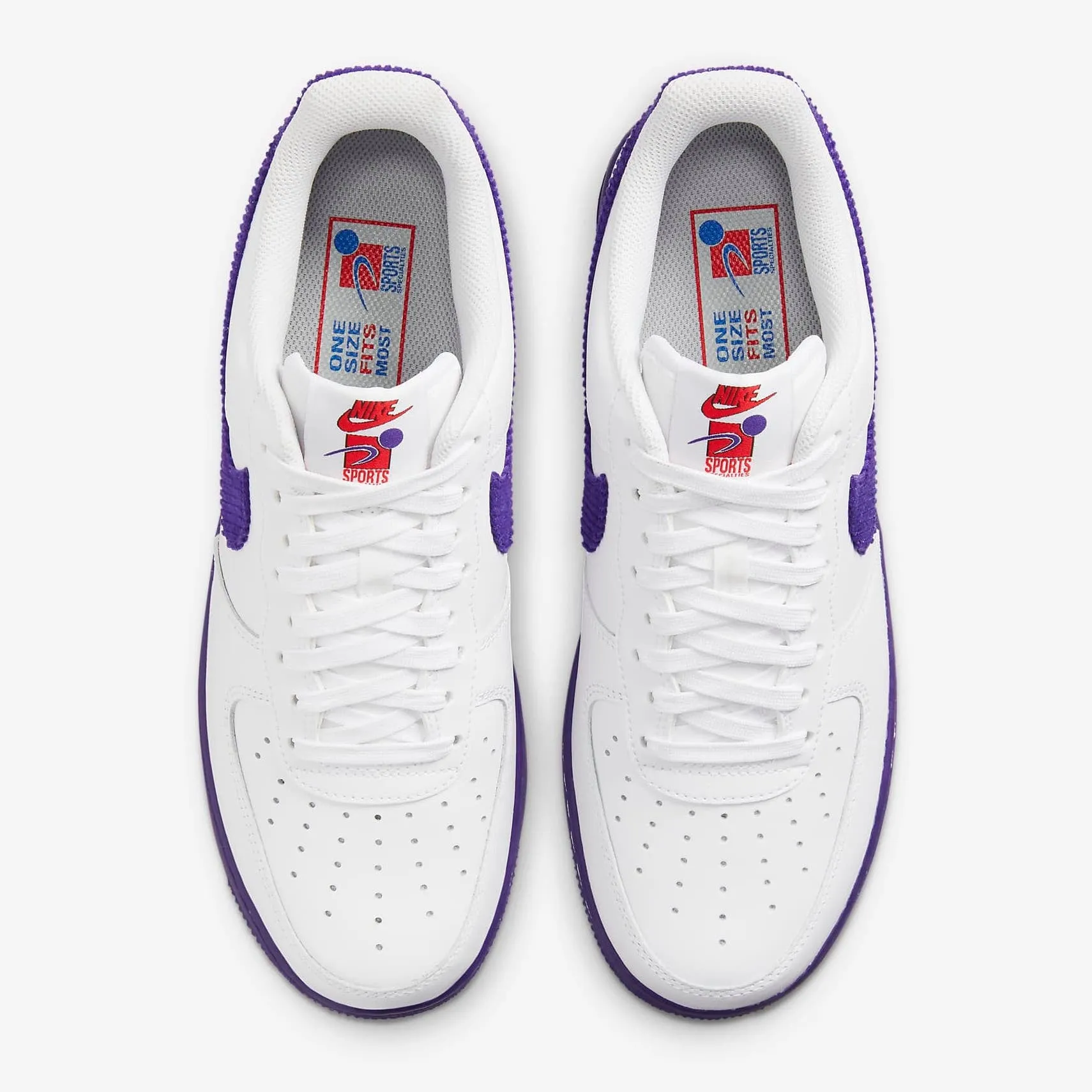 Men's Nike x Sports Specialties Air Force 1 '07 Low EMB (White/Court Purple)(DB0264-100)