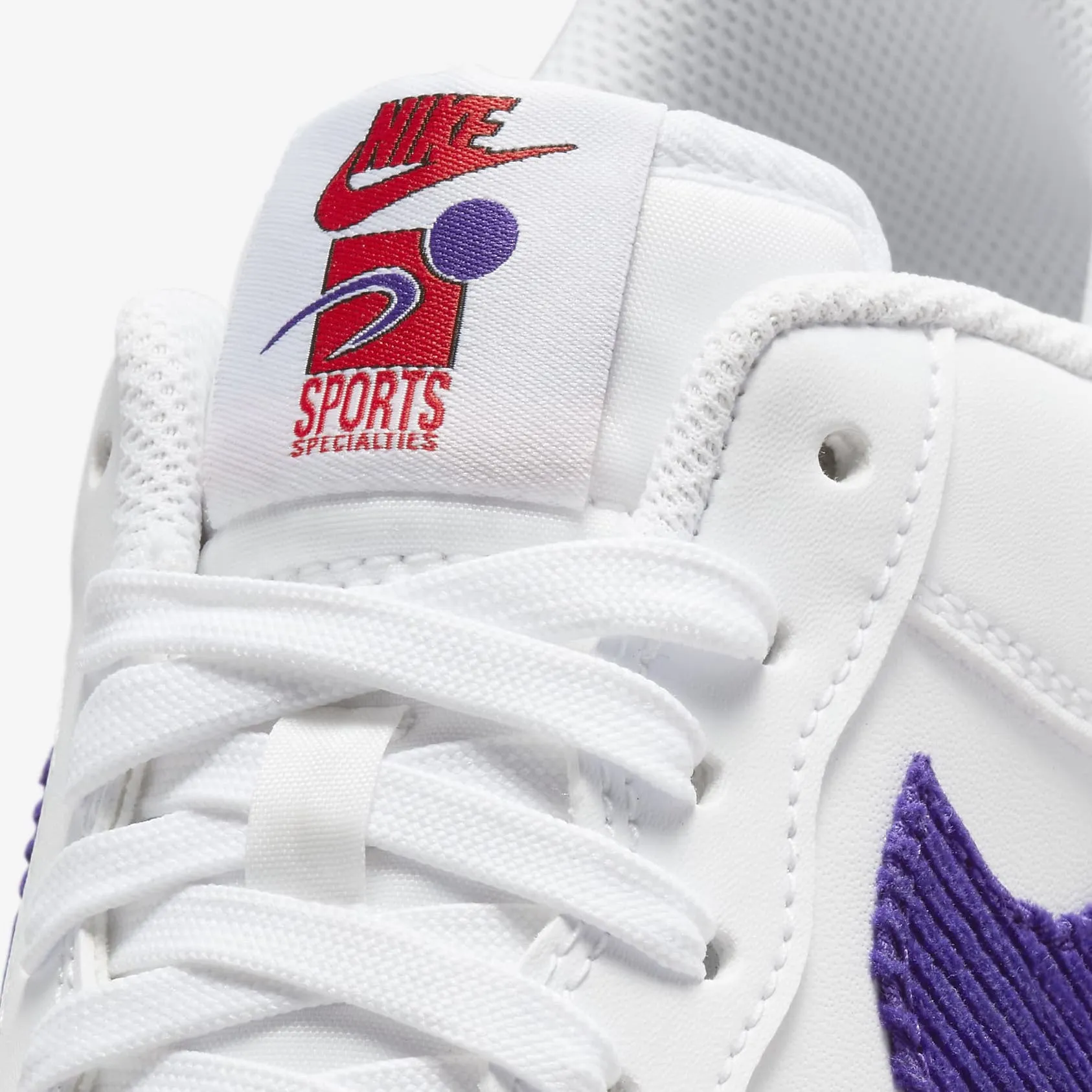 Men's Nike x Sports Specialties Air Force 1 '07 Low EMB (White/Court Purple)(DB0264-100)