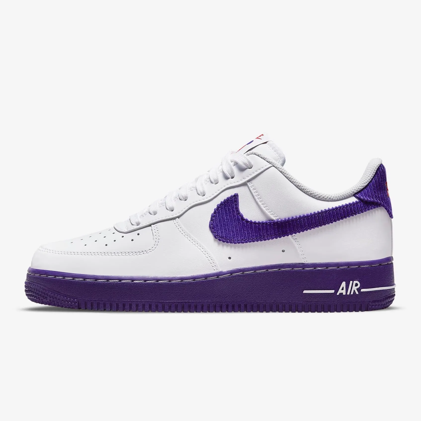Men's Nike x Sports Specialties Air Force 1 '07 Low EMB (White/Court Purple)(DB0264-100)