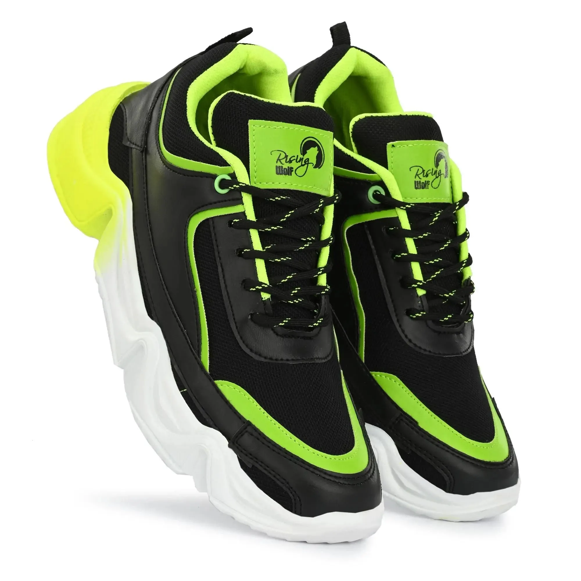 Mens Synthetic Sports Shoes for Men Green Color