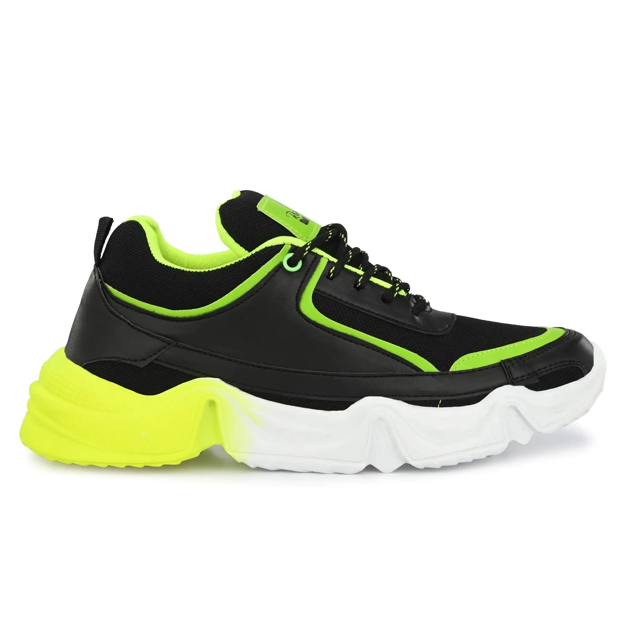 Mens Synthetic Sports Shoes for Men Green Color