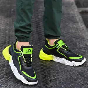 Mens Synthetic Sports Shoes for Men Green Color
