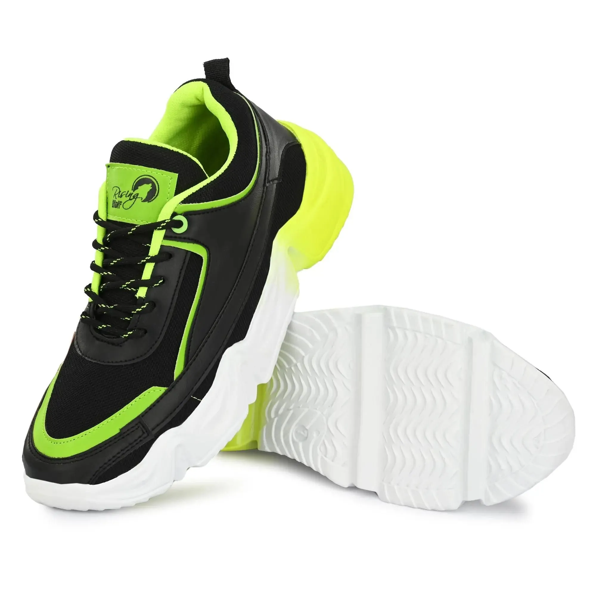 Mens Synthetic Sports Shoes for Men Green Color