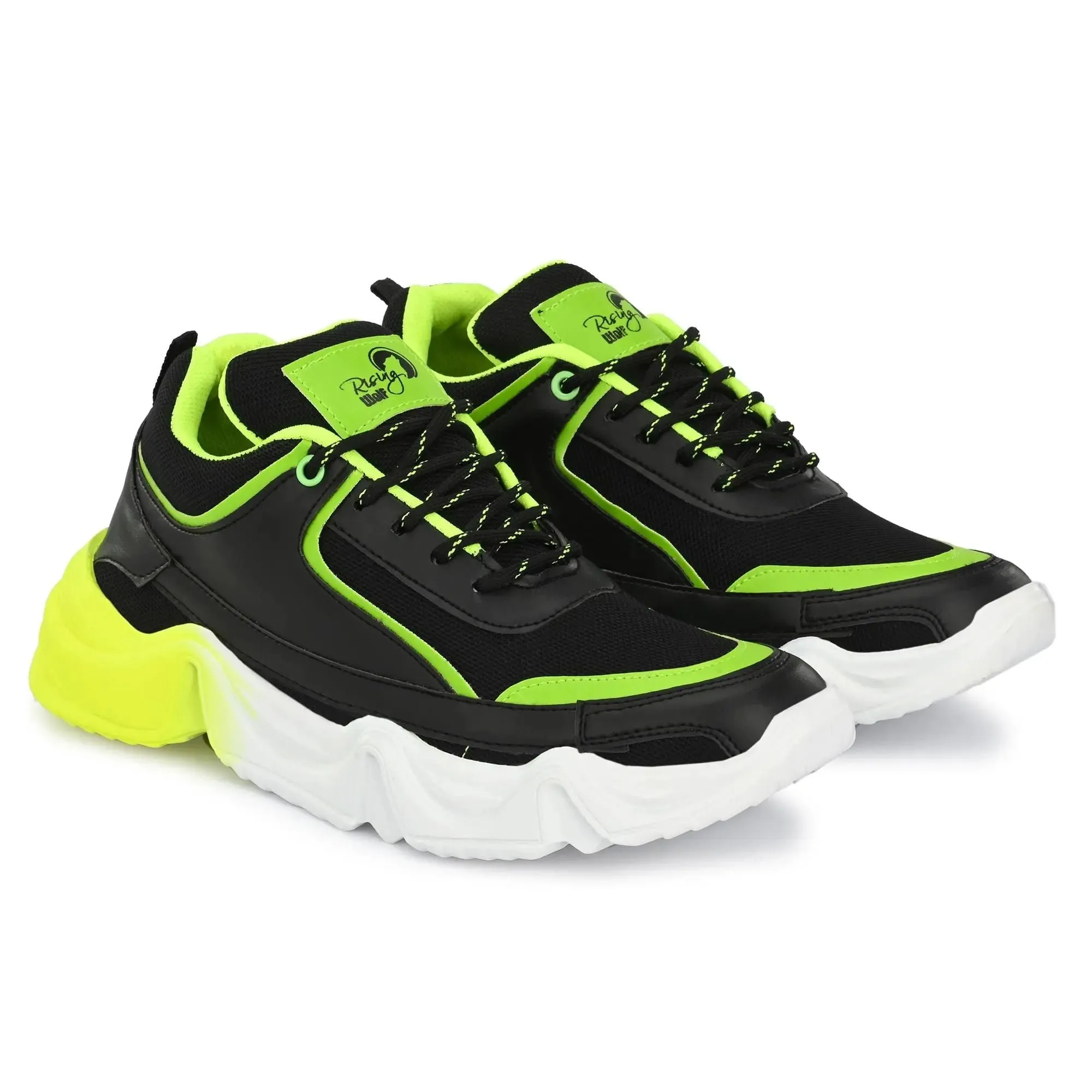 Mens Synthetic Sports Shoes for Men Green Color