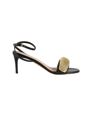 Metal Bar Kitten Heels