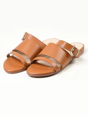 Metallic Buckle Flats