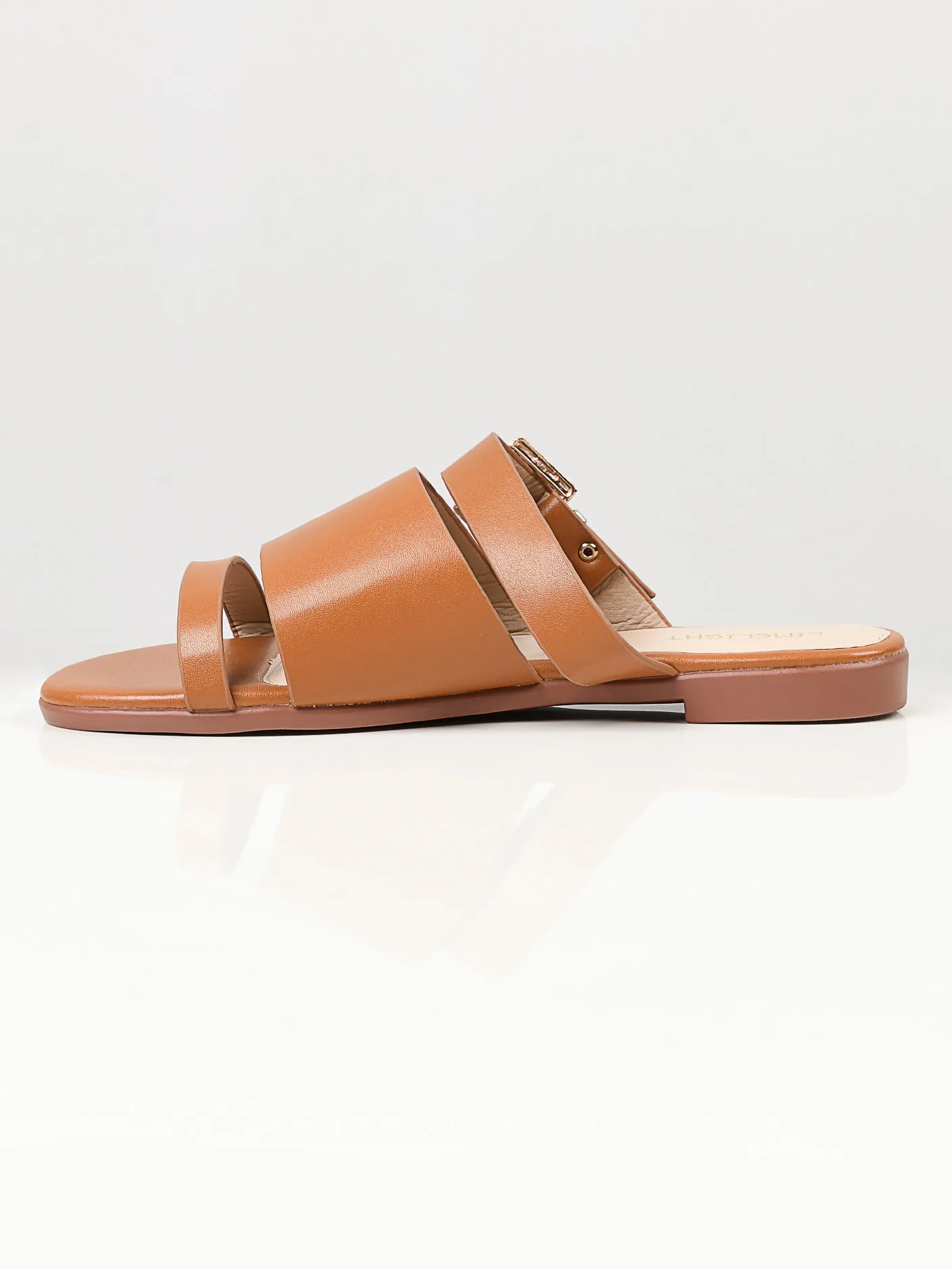 Metallic Buckle Flats