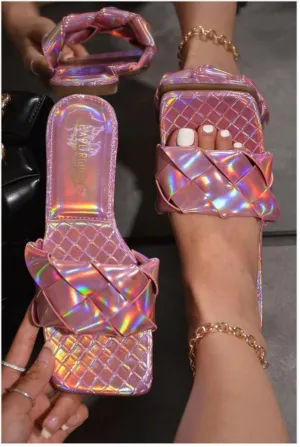 Metallic Weave Sandal