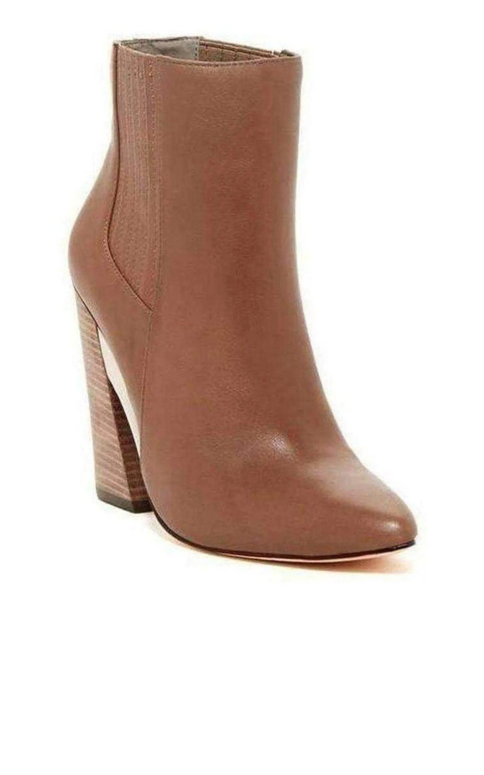 Metild Beige Leather High Heel Bootie