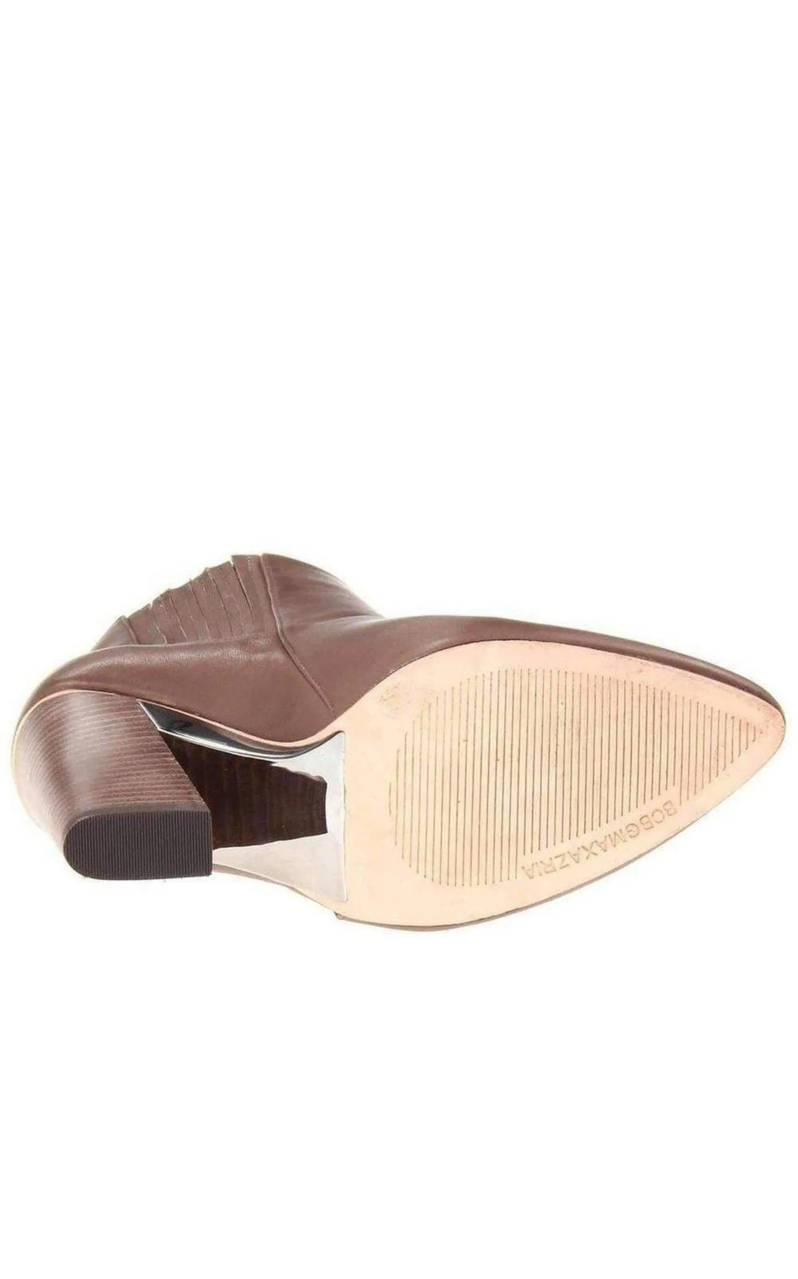 Metild Beige Leather High Heel Bootie