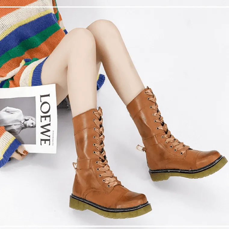 Military Ankle Boots Lace Up Boots