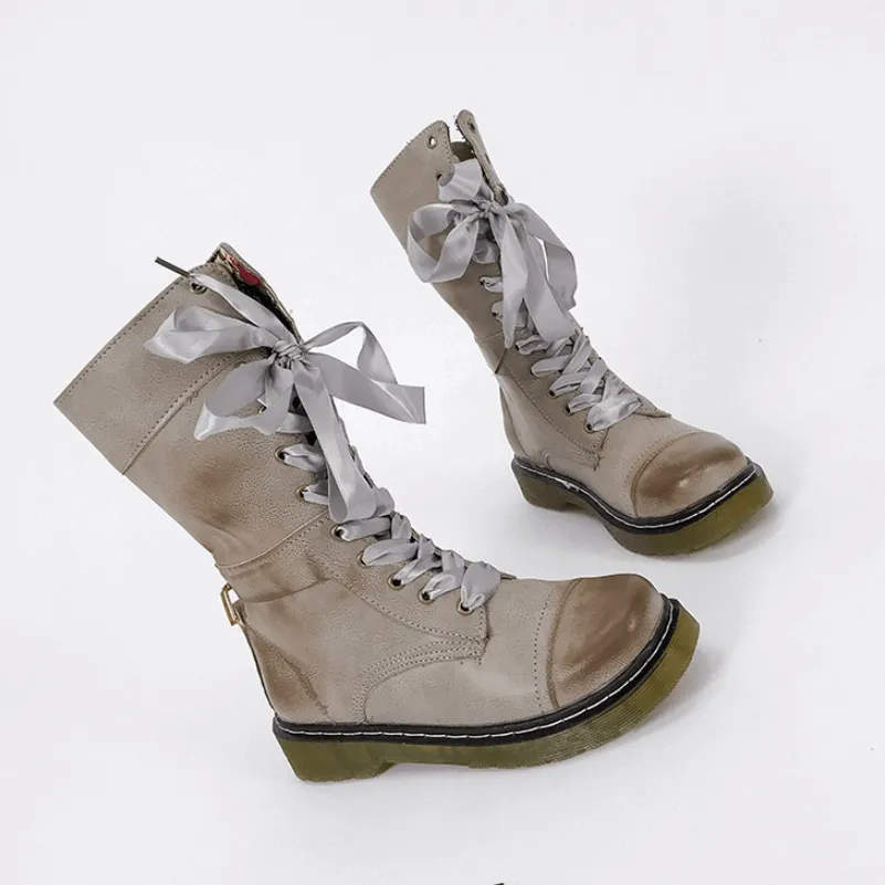 Military Ankle Boots Lace Up Boots