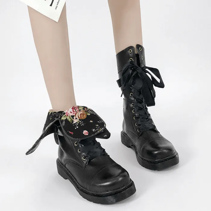 Military Ankle Boots Lace Up Boots