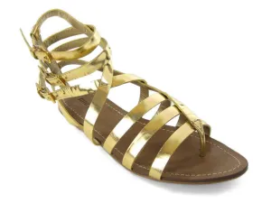 Miu Miu Gold Metallic Gladiator Shoes