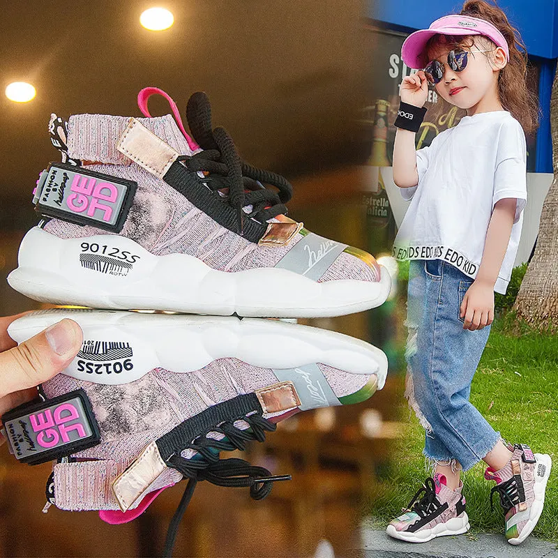 New Girls Middle And Big Kids Autumn Sports Shoes