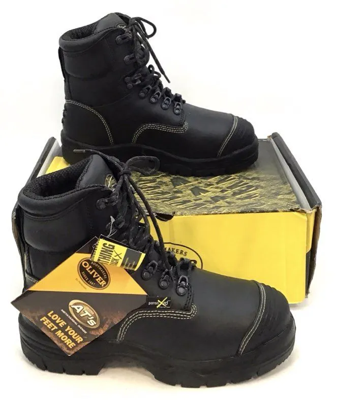 NIB Oliver Men's Black Ankle Work Boots - Size 9