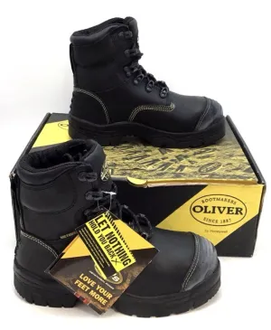NIB Oliver Men's Black Series 6" Soft Toe Work Boots - Size 6