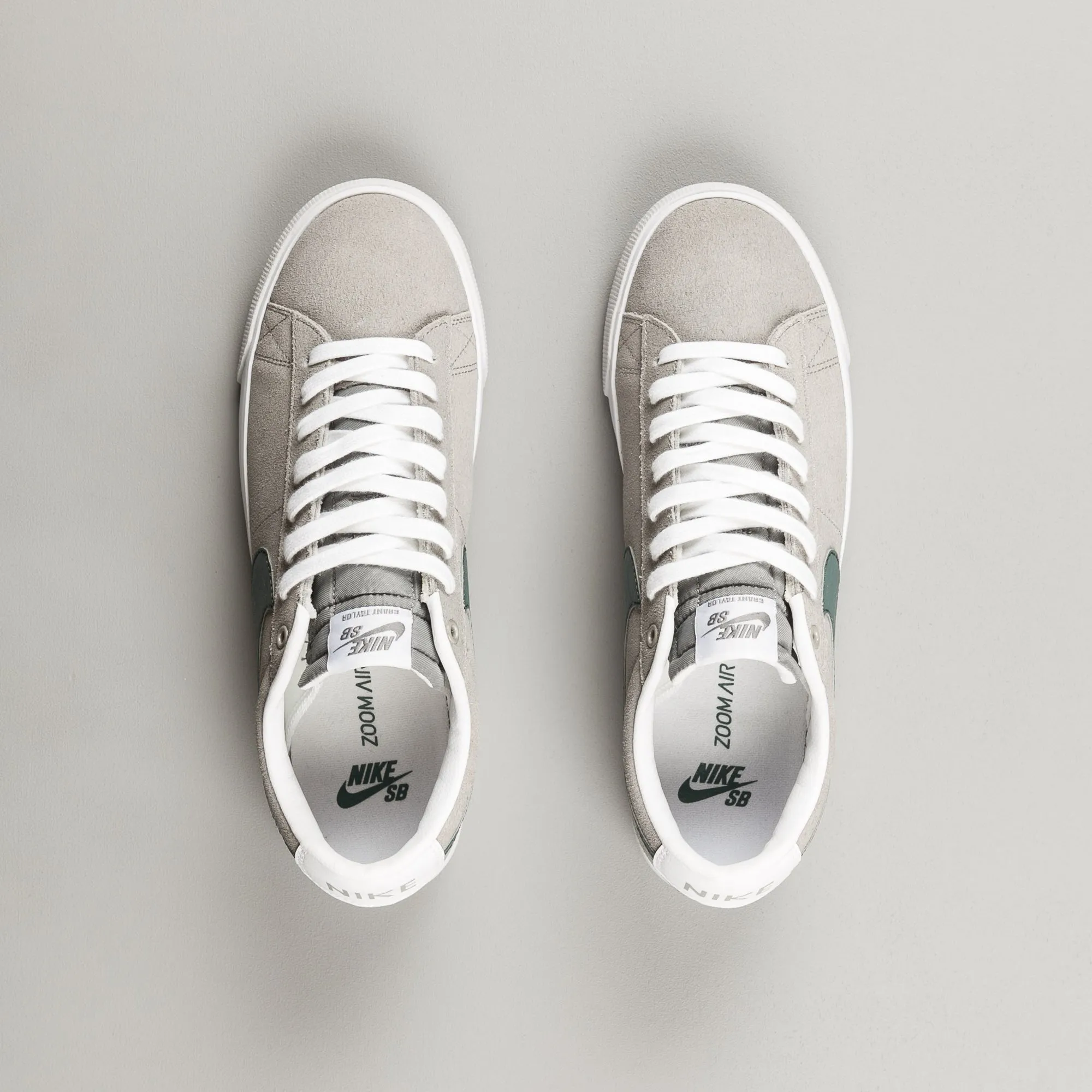 Nike SB Blazer Low GT Shoes - Dust / Hasta - White - Pure Platinum