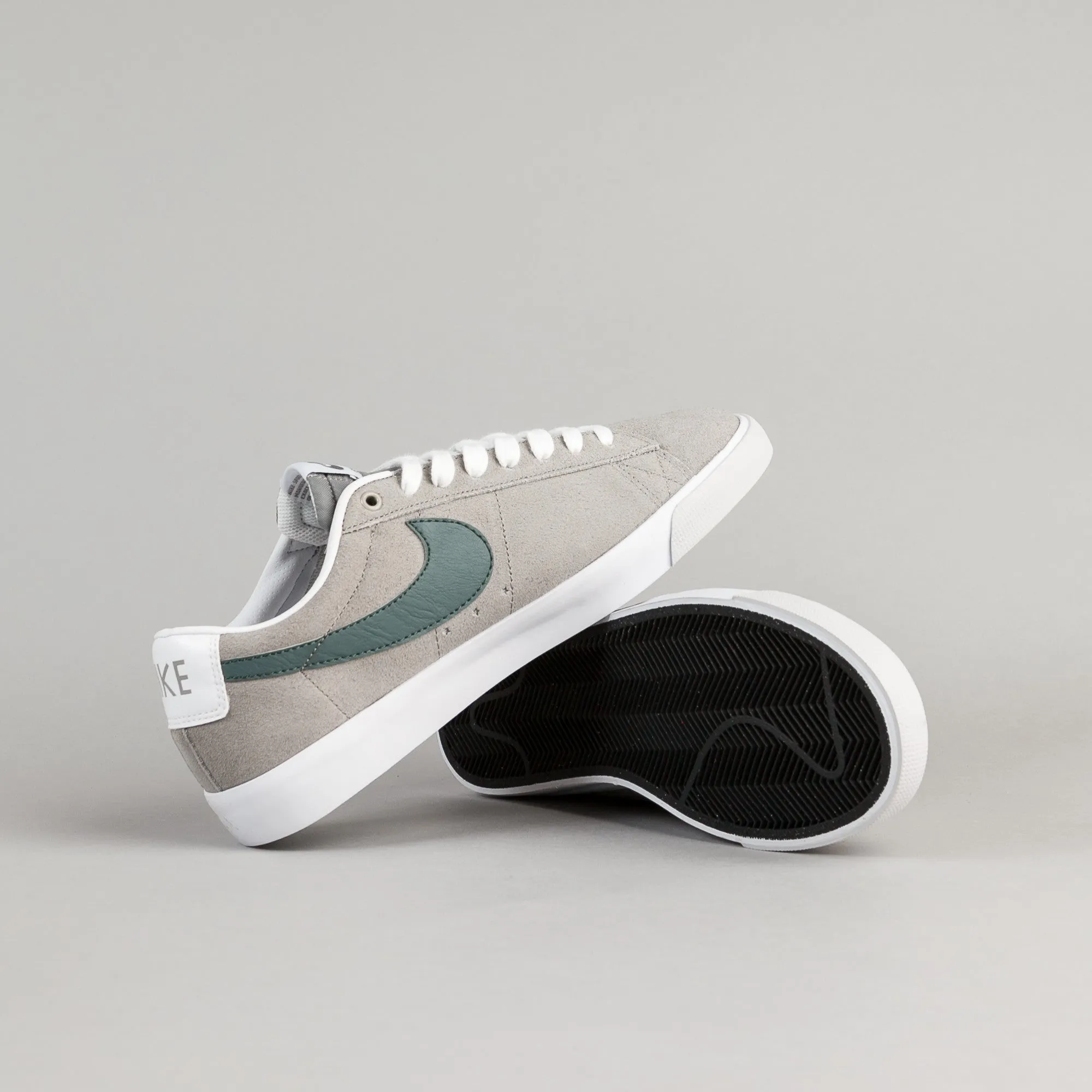 Nike SB Blazer Low GT Shoes - Dust / Hasta - White - Pure Platinum