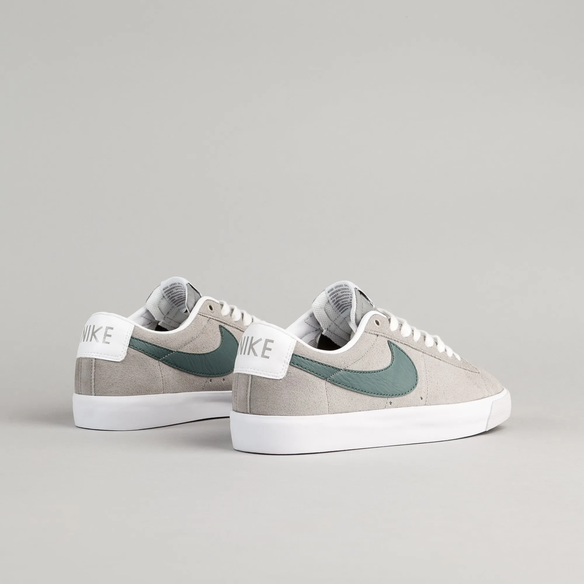 Nike SB Blazer Low GT Shoes - Dust / Hasta - White - Pure Platinum