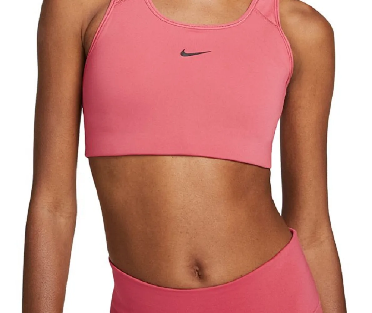 Nike Women's 1 Piece Pad Medium Impact Sports Bra Pink Size X-Small