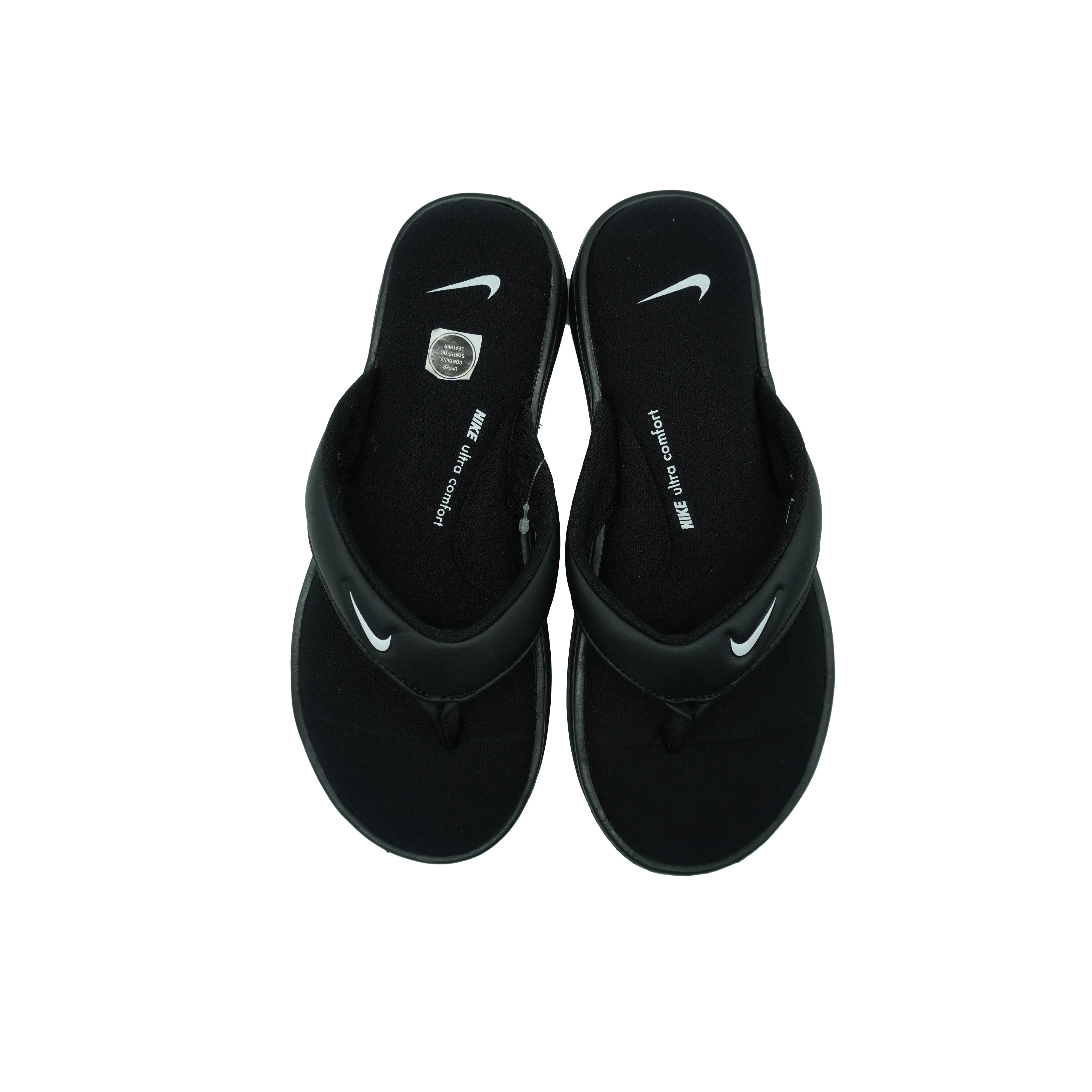 Nike Women's Ultra Comfort 3 Thong Sandals Black White Size 6