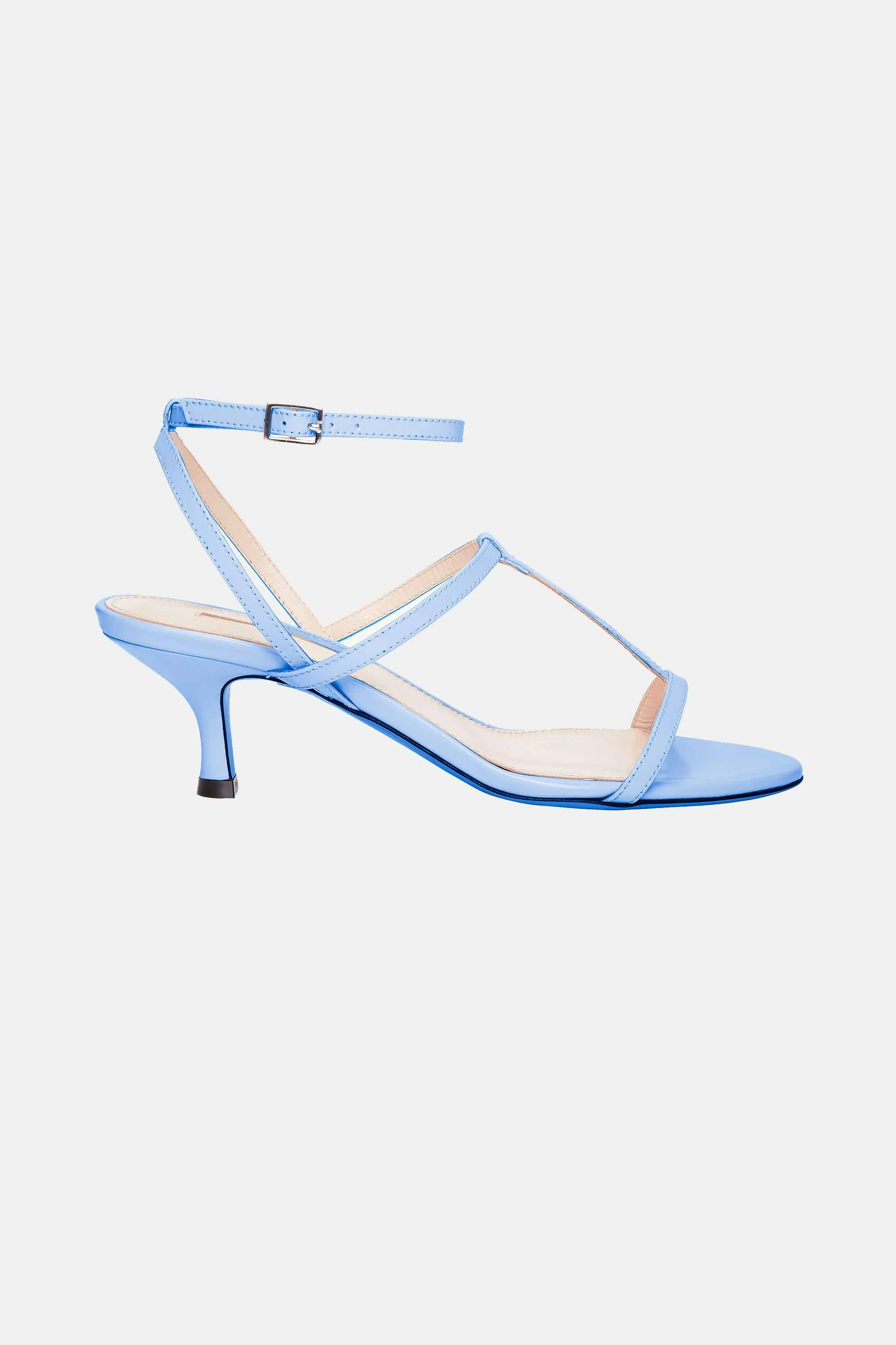 Novie Kitten Heel In Baby Blue Leather