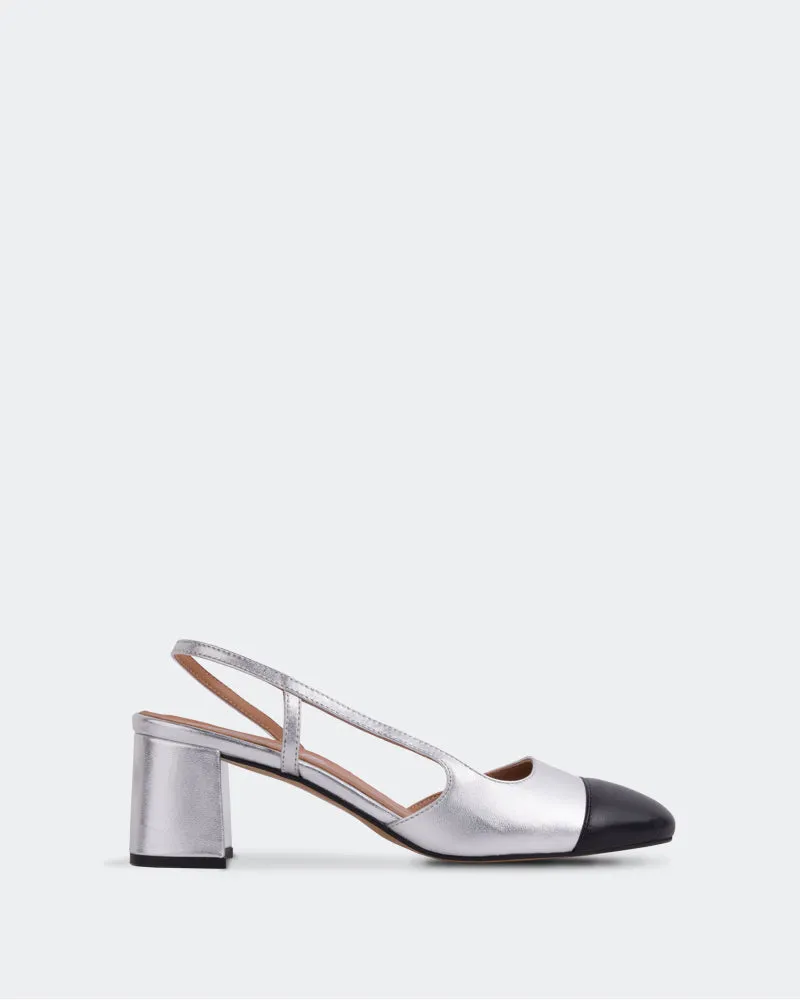 Palar Silver Metallic Leather