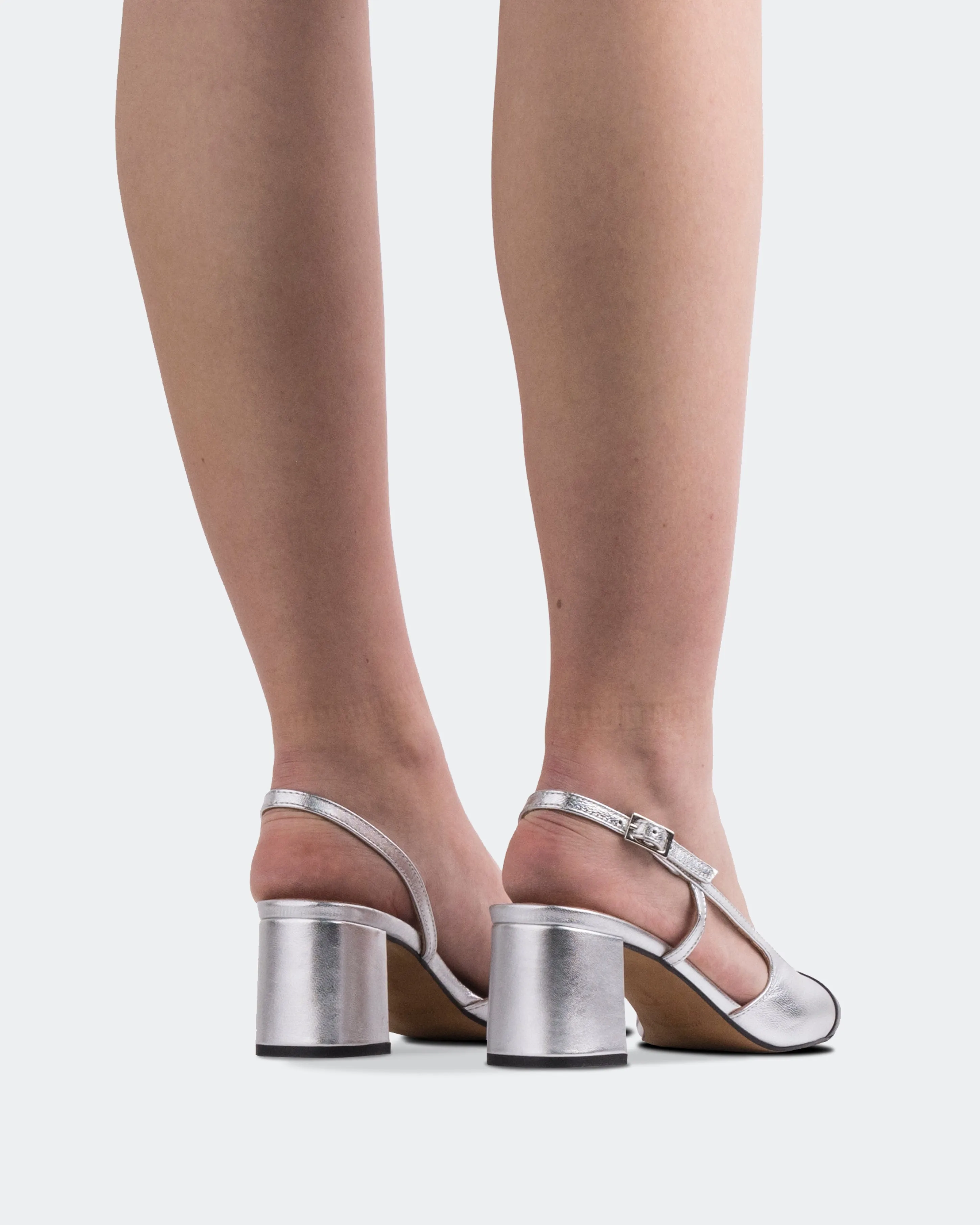 Paris Silver Metallic Leather