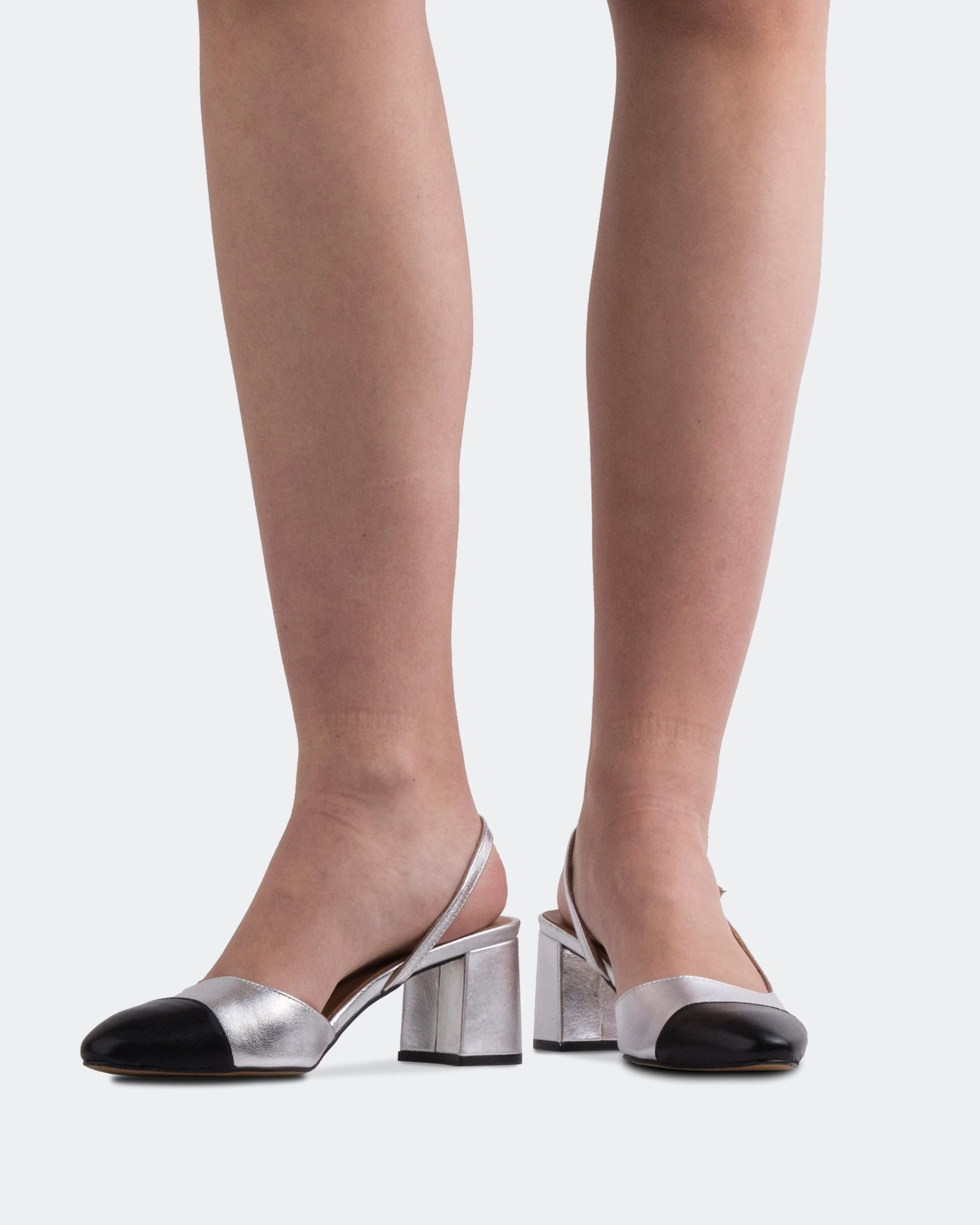 Paris Silver Metallic Leather
