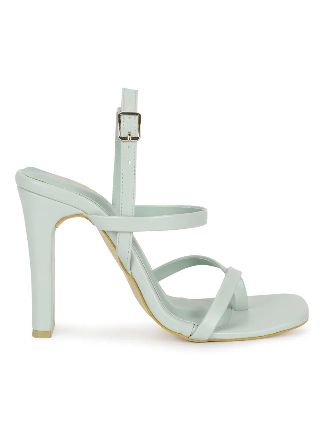 Pastel Green PU Strappy High Slim Block Sandals (TC-SLC-B-71-GRN)