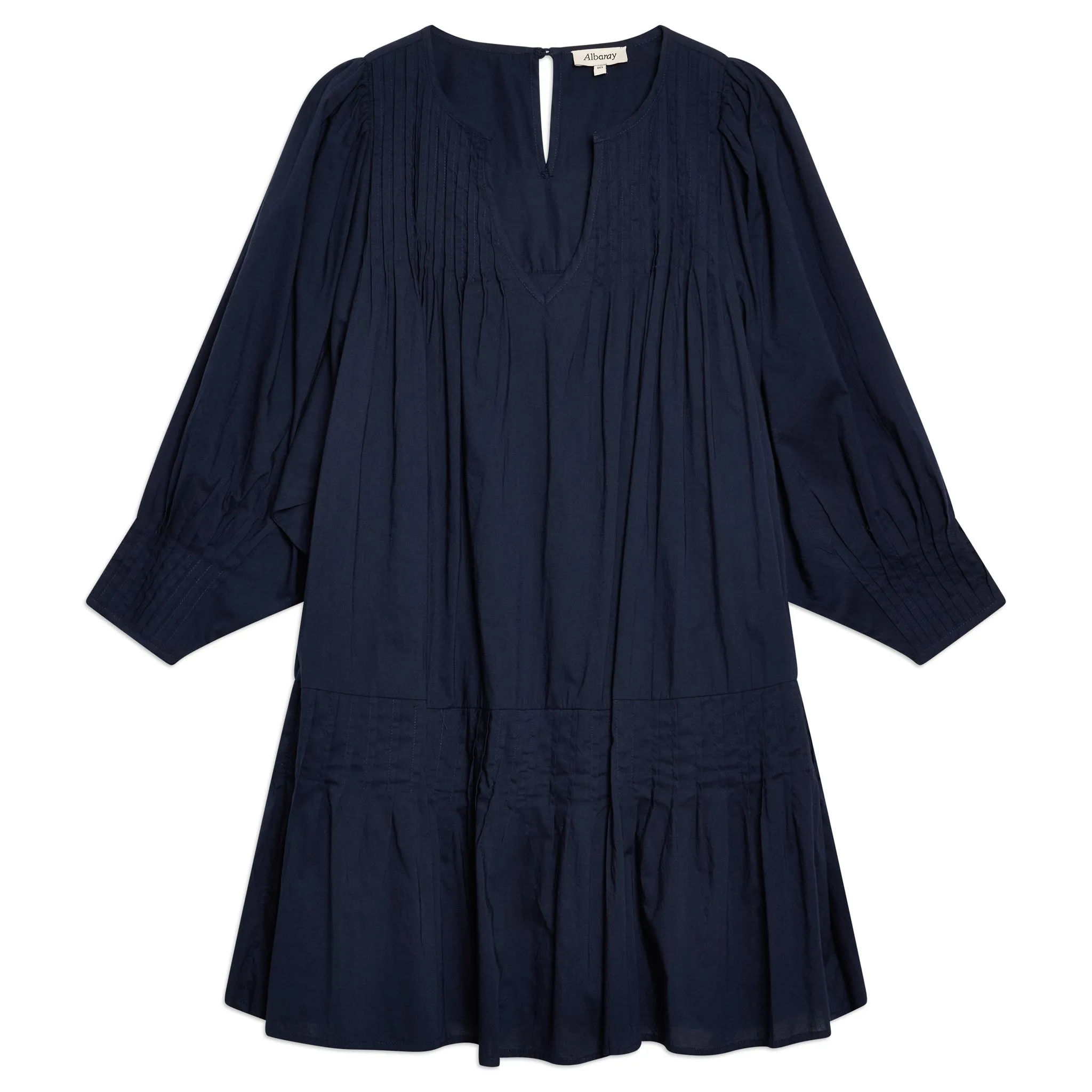 Pintuck Short Dress