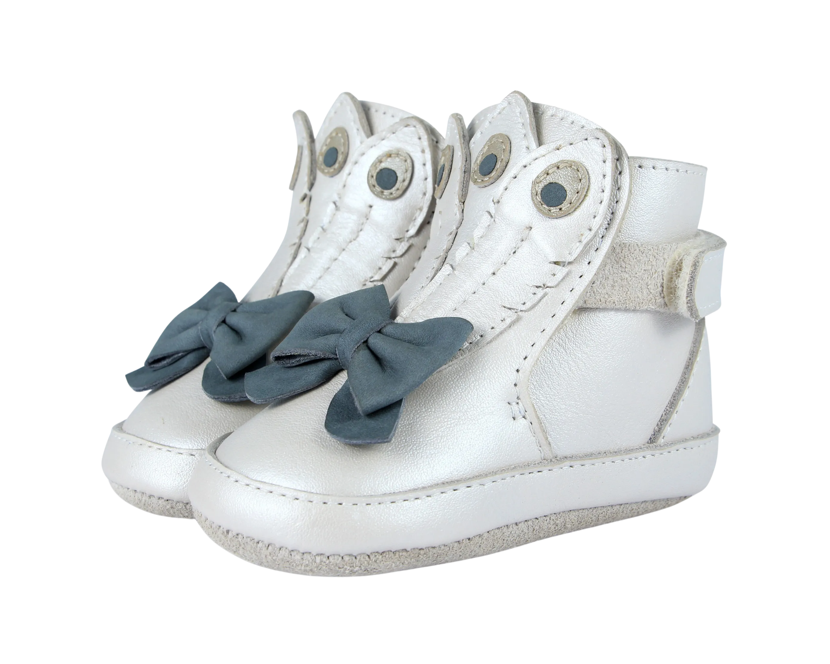 Ponne | Off White Metallic Leather