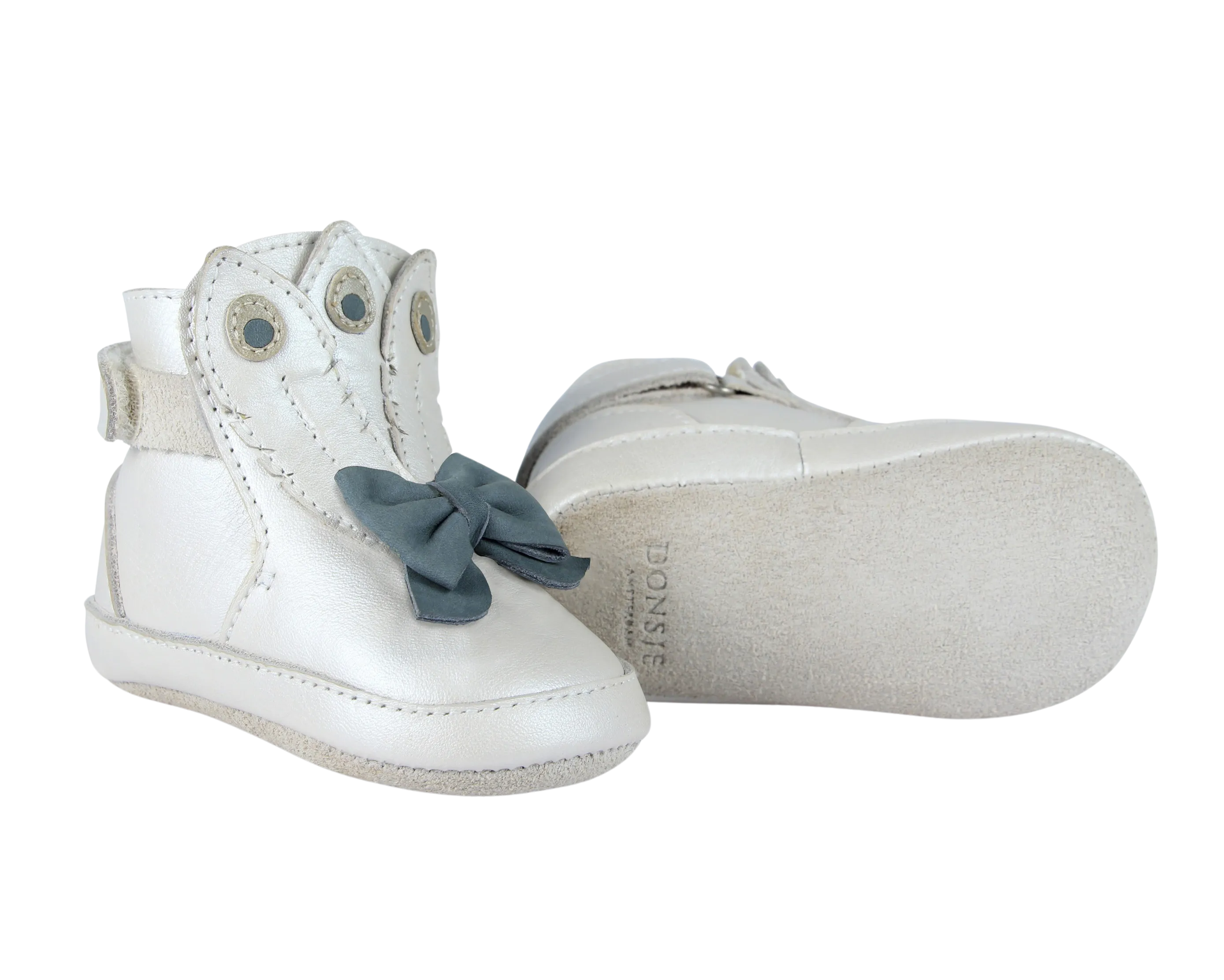 Ponne | Off White Metallic Leather