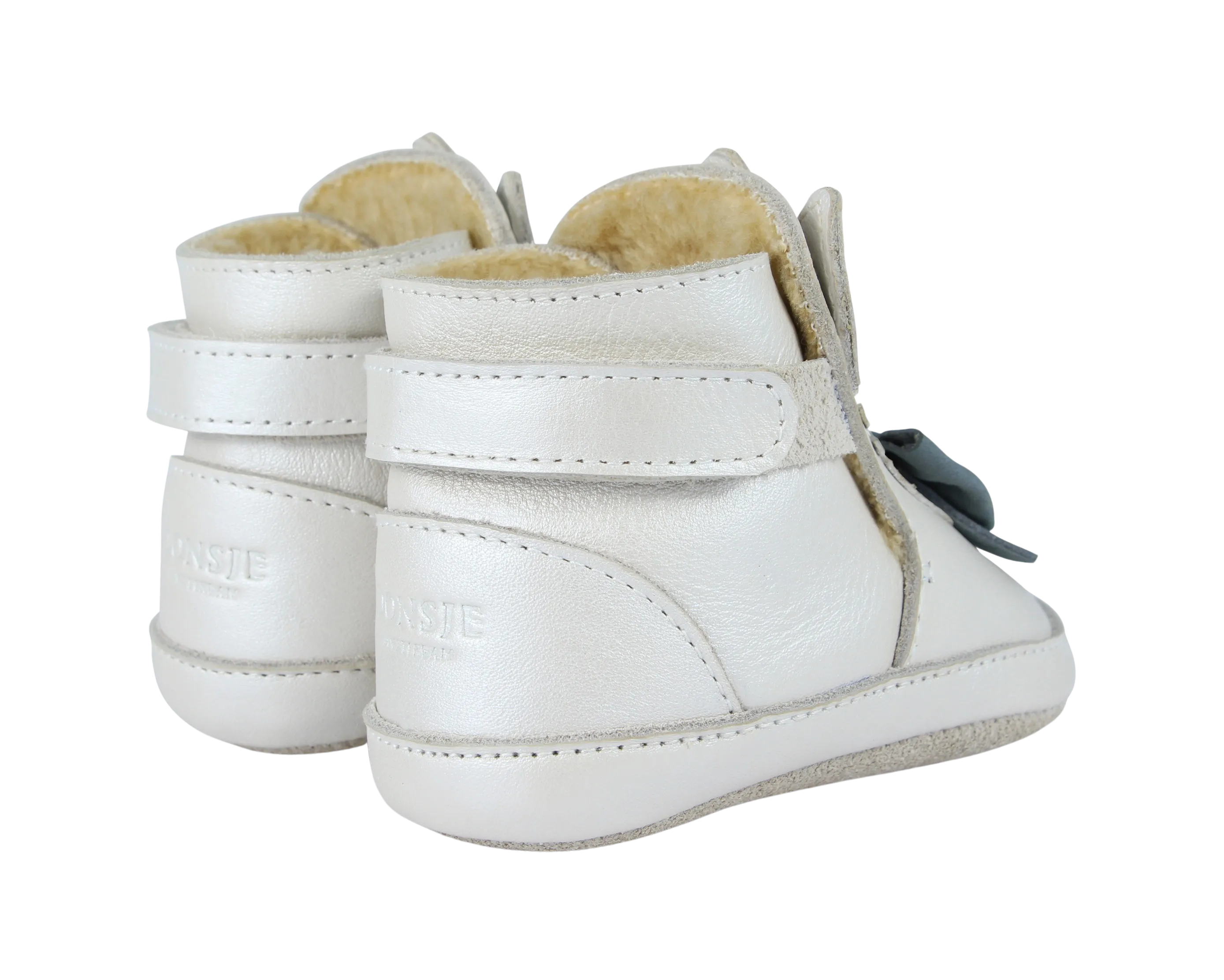 Ponne | Off White Metallic Leather