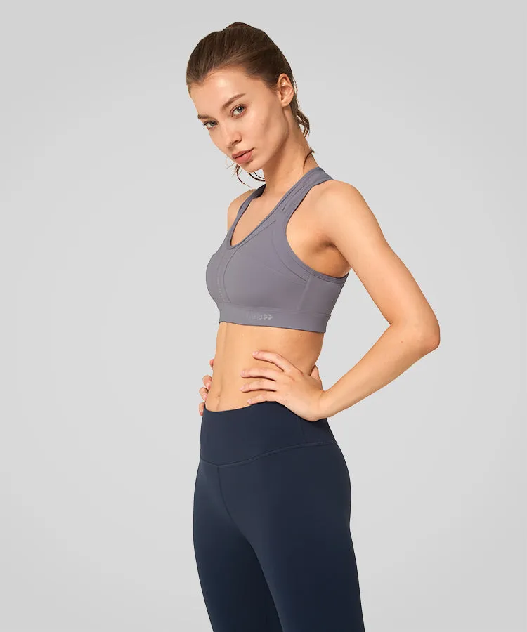 Power Cross Back Padded Running Bra | Women's High Support Sports Bra