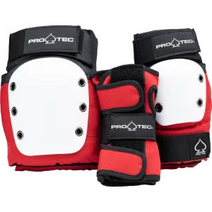 Pro-Tec JR. Street Gear 3 Pack Open Back Pad Set - Red/White