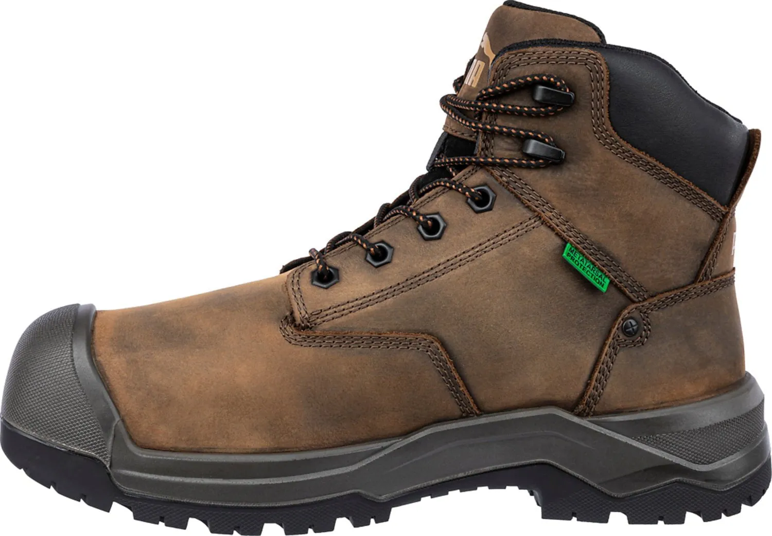 Puma Safety Mens Granite HD MT 6in Brown Leather EH WP SR Work Boots