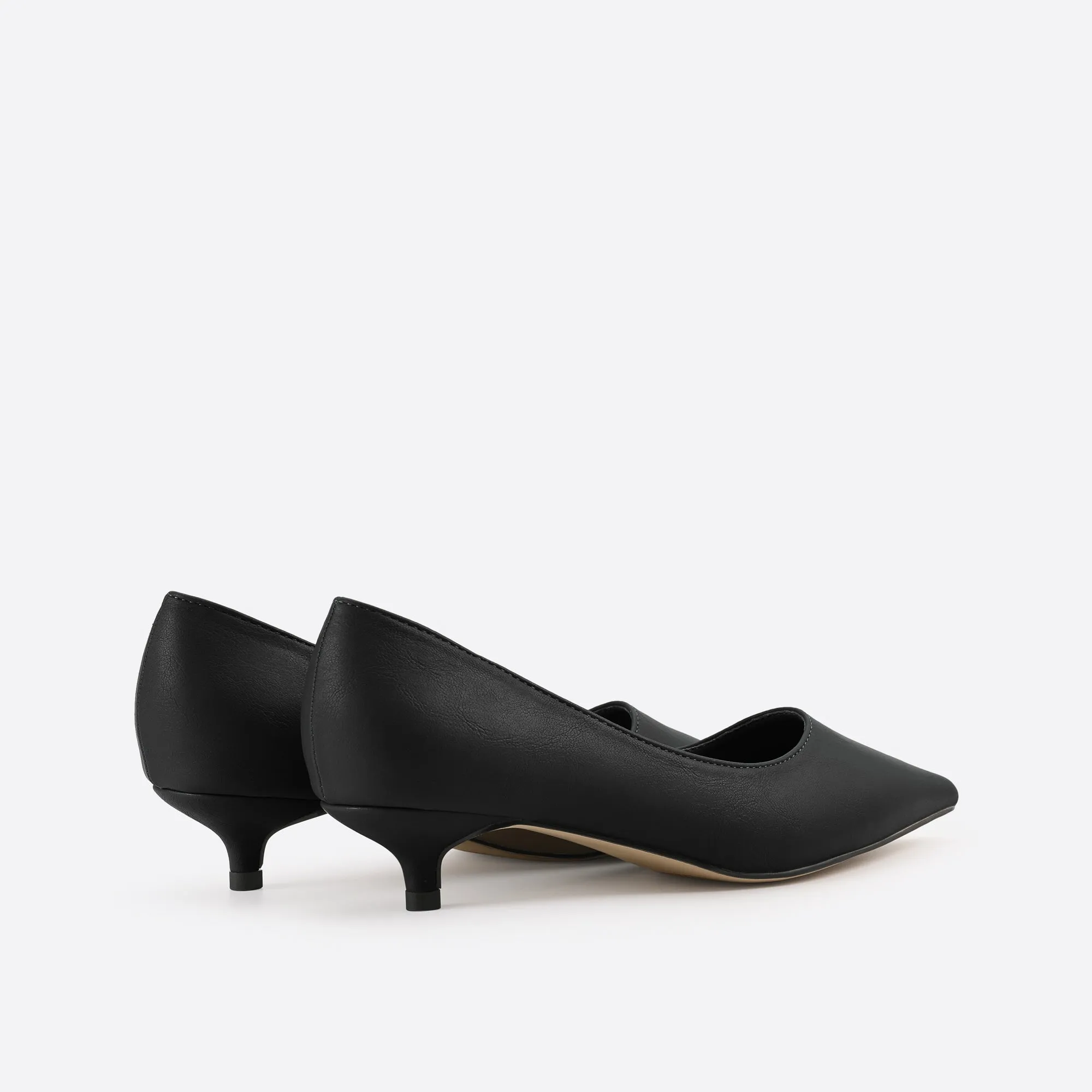 Purpdrank - Women Point Toe Kitten Heeled Pumps