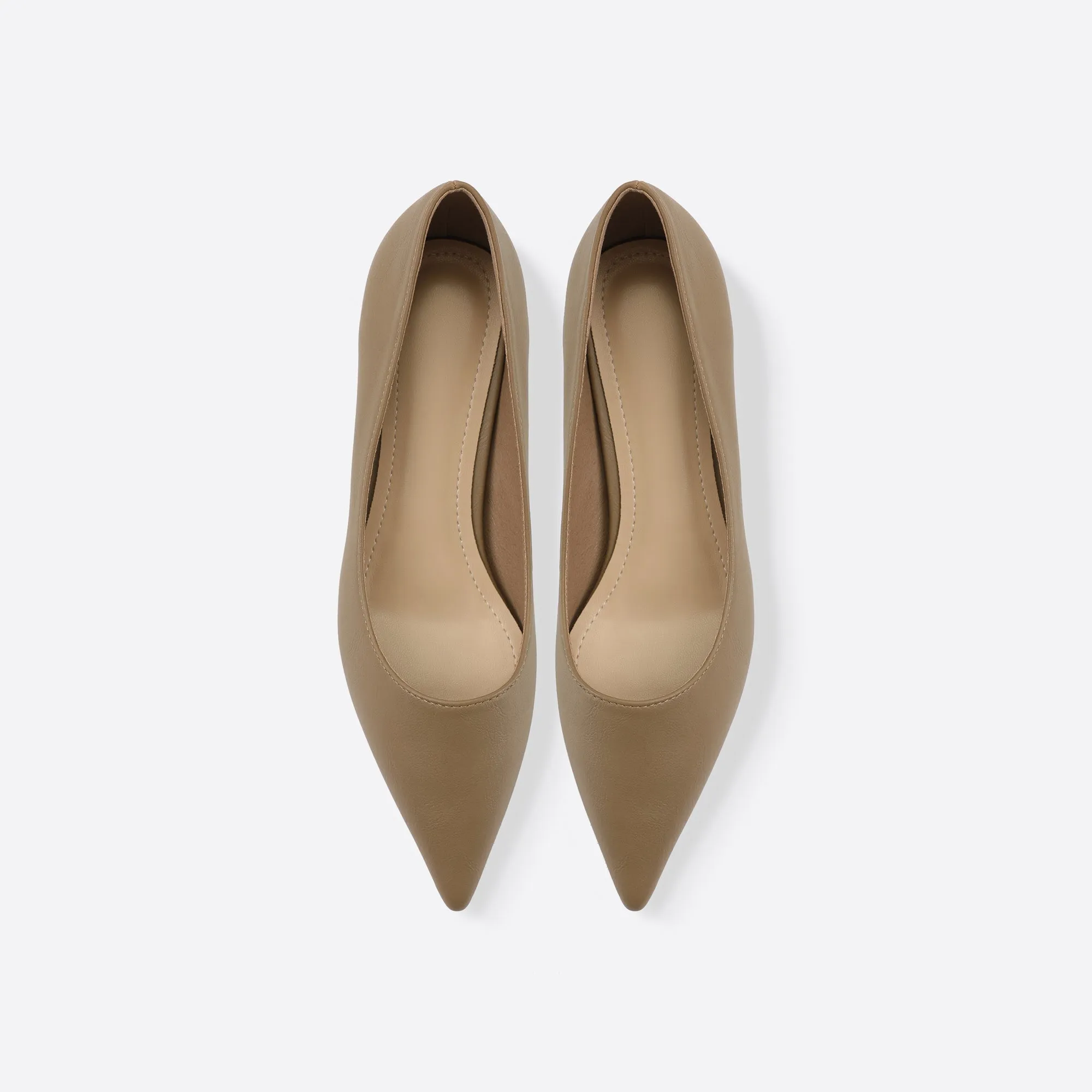 Purpdrank - Women Point Toe Kitten Heeled Pumps