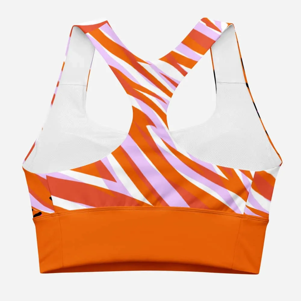 Recycled High Impact Bra "Cheetiger" Orange