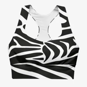 Recycled High Impact Bra "Zebra" Black / White