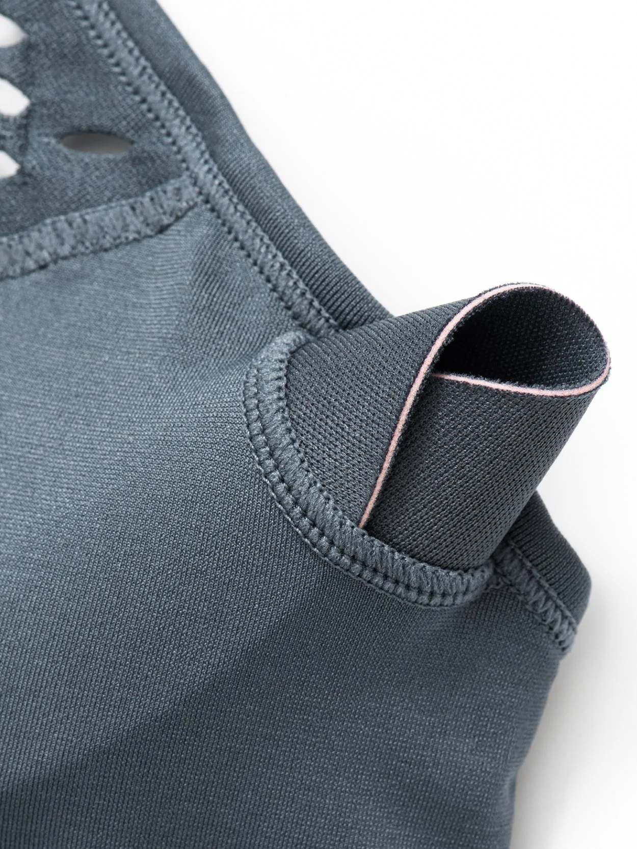 Removable Pads Cross Back Wirefree Sports Yoga Bra Grey