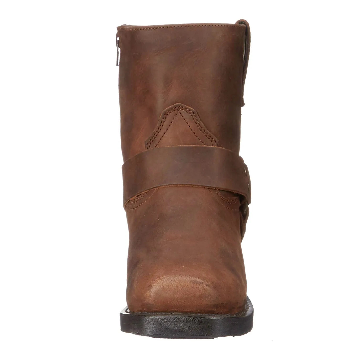 Retro Cowboy Mid-Calf Boots – Rivet Detail PU Ankle Boots for Men