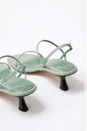 Souliers Martinez - Ivone Sandal: Green Leather
