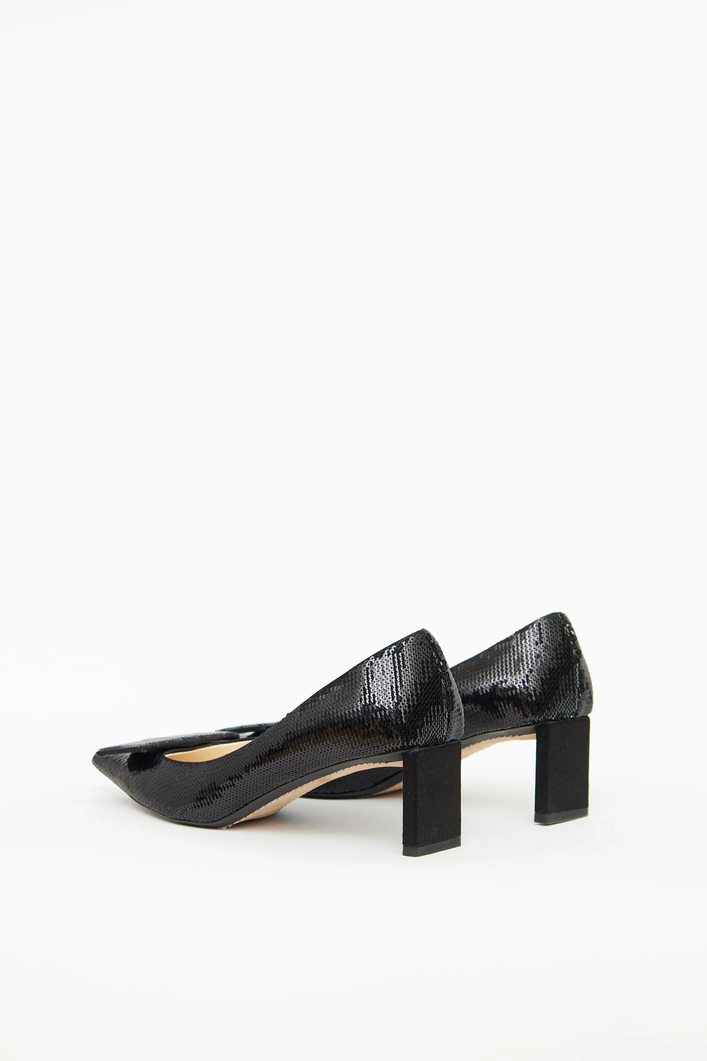 SS 2013 Black Sequin Bow Pump