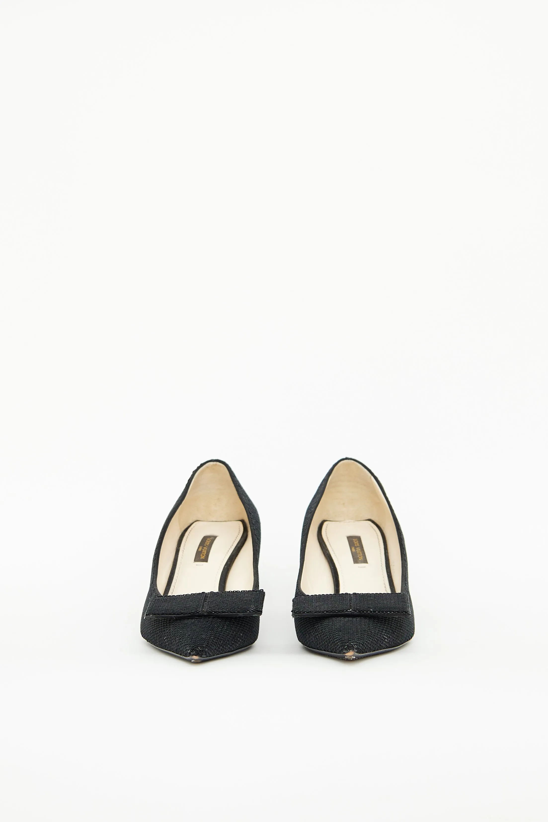 SS 2013 Black Sequin Bow Pump